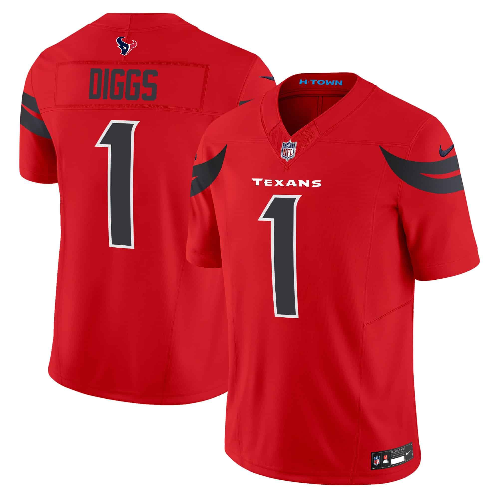 Men Houston Texans #1 Diggs Red 2024 Nike Vapor Limited NFL Jersey->indianapolis colts->NFL Jersey